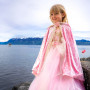 Deluxe pink velvet princess cape - 7/8 years - Girl costume