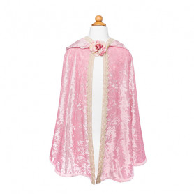Deluxe pink velvet princess cape - 7/8 years - Girl costume