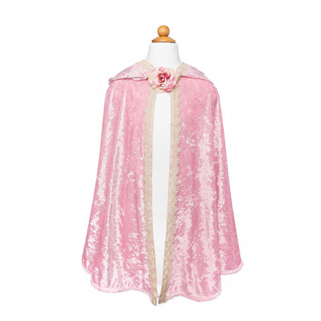 Deluxe pink velvet princess cape - 7/8 years - Girl costume