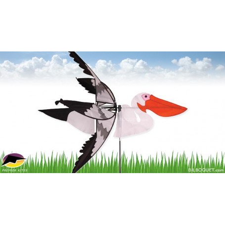 Eolienne de jardin Oiseau Pélican