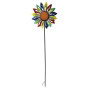 Eolienne métal Rainbow Flower - Double roues 40cm/160cm