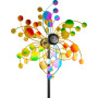 Metal Wind Spinner Confetti Rainbow - Double wheels Ø35cm/130cm