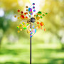 Metal Wind Spinner Confetti Rainbow - Double wheels Ø35cm/130cm