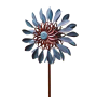 Vintage flower metal wind spinner - Double wheels 40cm/160cm