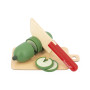 Set of sunny vegetables, crate and knife - Ratatouille set