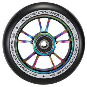 Wheel 100mm 10 spokes Oil Slick/Black