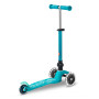 Mini Micro DELUXE Foldable - LED wheels - aqua - Scooter 2-5 years