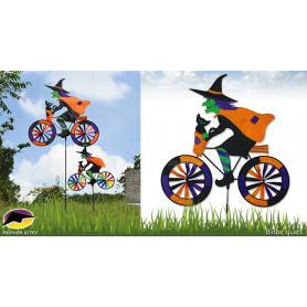 Eolienne bicyclette Sorcière à vélo 76x81cm