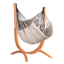 UDINE Eucalyptus FSC™ stand with Cumbla organic cotton hammock chair - comfort size