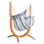 Support UDINE Eucalyptus FSC™ avec chaise-hamac Cumbla Outdoor - taille Comfort
