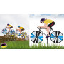 Femme sur son vélo de course Eolienne de jardin