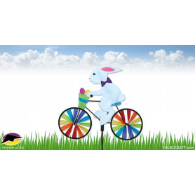 Lapin à vélo Eolienne de jardin