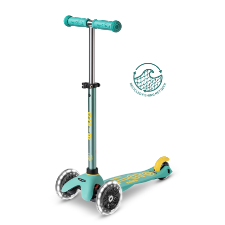 Mini Micro DELUXE ECO Mint - roues LED - Trottinette 2-5ans