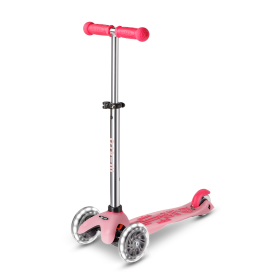 Mini Micro DELUXE GLOW Rose - Roues LED - Trottinette 2-5ans