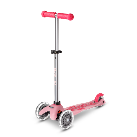 Mini Micro DELUXE GLOW Rose - Roues LED - Trottinette 2-5ans