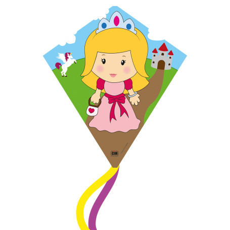 Eddy-S Princesse 50x56cm - Cerf-volant enfant