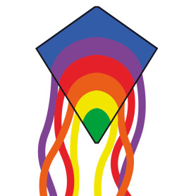 Eddy-S Arc-en-ciel 50x56cm - Cerf-volant enfant