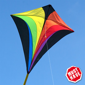 Eddy XL Rainbow - Single line kite for Kids
