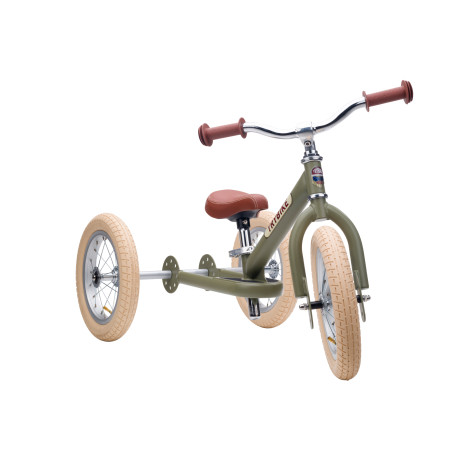 TRYBIKE Draisienne 2en1 acier vert MAT