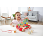 Pull cart with alphabet stacking blocks