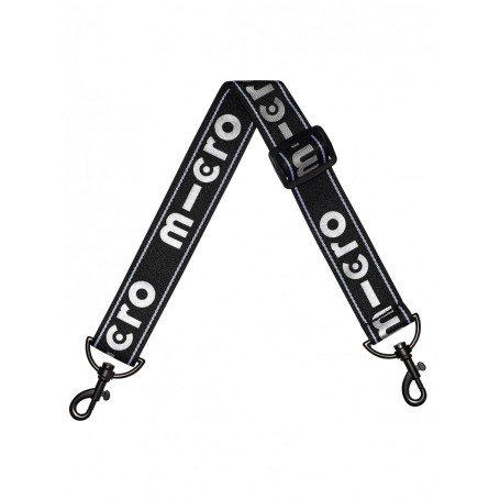 Black reflective carrying strap