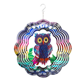 Suspension en acier inoxydable 3D Flashy hibou