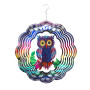 Suspension en acier inoxydable 3D Flashy hibou