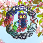 Suspension en acier inoxydable 3D Flashy hibou