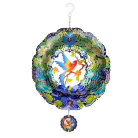 Suspension en acier inoxydable 3D Oiseau tropical