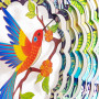 Suspension en acier inoxydable 3D Oiseau tropical