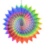 Rainbow Vortex stainless steel pendant light