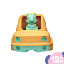 Turquoise Recycled Plastic Fire Engine, an eco-friendly toy made in France".