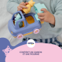 Turquoise Recycled Plastic Fire Engine, an eco-friendly toy made in France".