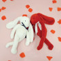Méloé le Lapin 37 cm Rouge Passion - "Je t'aime à la folie"
