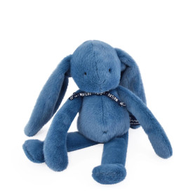 37 cm intense blue Rabbit plush - made in France