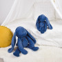 37 cm intense blue Rabbit plush - made in France