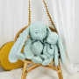 56 cm wild green plush rabbit - made in France