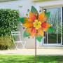Metal wind generator Exotic Flower Jamaique - Double wheels Ø48cm/160cm