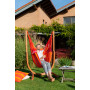 Support UDINE Eucalyptus FSC™ avec chaise-hamac Cumbia Outdoor - taille Comfort