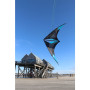 Tomboy 195 cm Stunt Kite – Spiderkites – Adult Beginner – Black/Blue