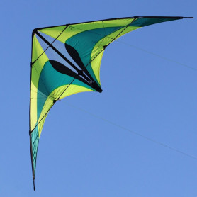 Tomboy 195 cm Stunt Kite – Spiderkites – Green/Yellow