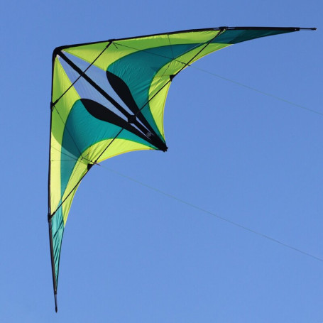Tomboy 195 cm Stunt Kite – Spiderkites – Green/Yellow