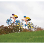 35" Road Bike Spinner – Woman Cyclist Wind Spinner
