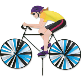 35" Road Bike Spinner – Woman Cyclist Wind Spinner