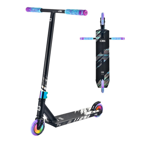 Trottinette freestyle CORE CB1 – Black/Neo – Style rainbow