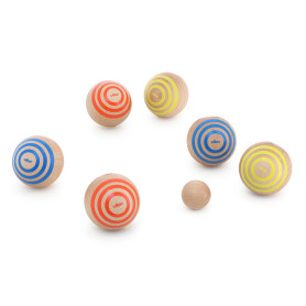 Vilac Wooden Petanque Set Stripes - Made in France