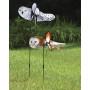 Chouette Harfang 45cm - Petite éolienne de jardin