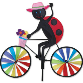 Eolienne décorative Bicyclette coccinelle