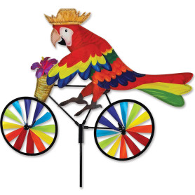 Eolienne décorative Bicyclette perroquet