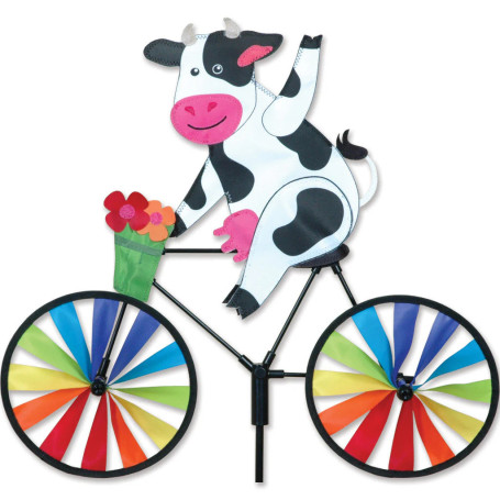 Eolienne décorative bicyclette Vache